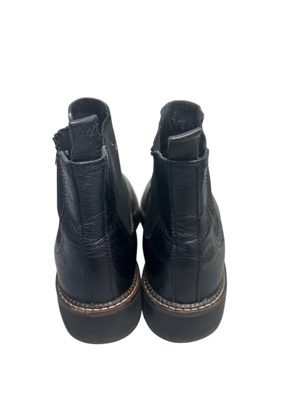Caslon Miller Water Resistant Black Leather Chelsea Lug Boots Women's Sz 8.5